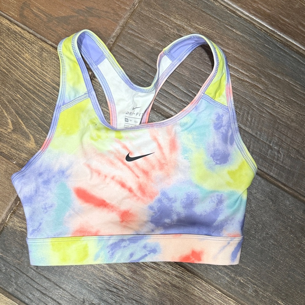 Nike Tie-Dye Multicolor Dri-FIT Sports Bra new without tags